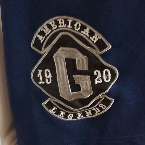 Big Boy Headgear Men's NLBM Jersey size 4X Gray with  Blue & White accents. - Picture 6 of 7